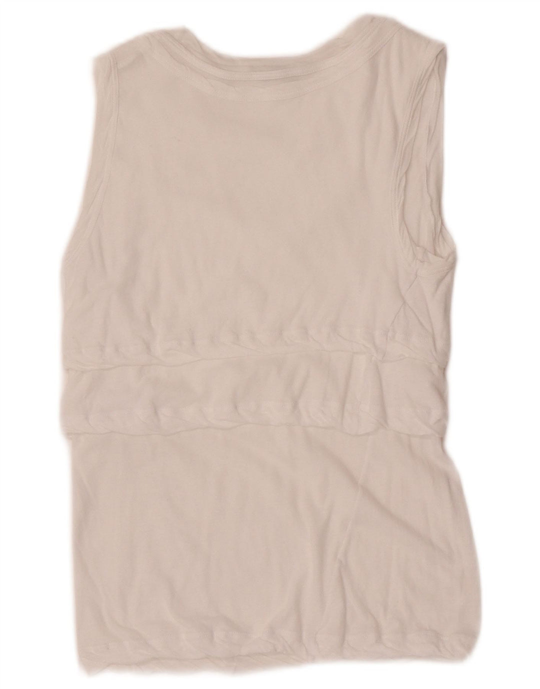 Aspesi Womens Crop Sleeveless Blouse Top UK 8 Small White Cotton