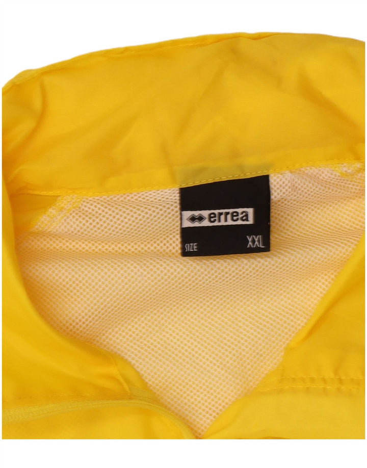 Errea Mens Rain Jacket UK 44 2XL Yellow Nylon