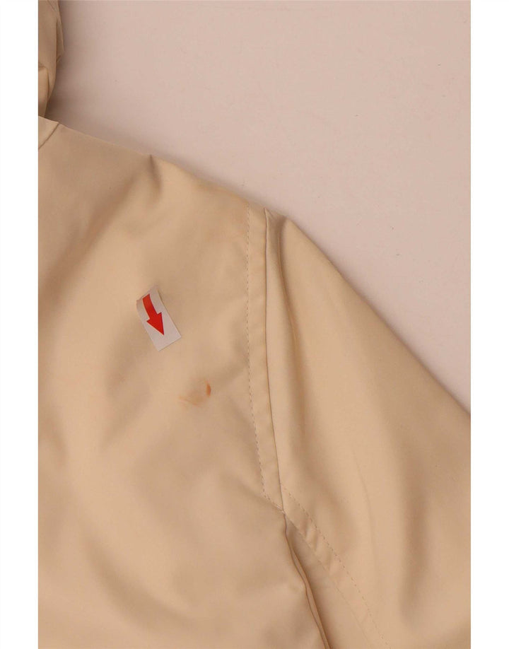 Zara Womens Hooded Bomber Jacket UK 14 Large Beige Polyester