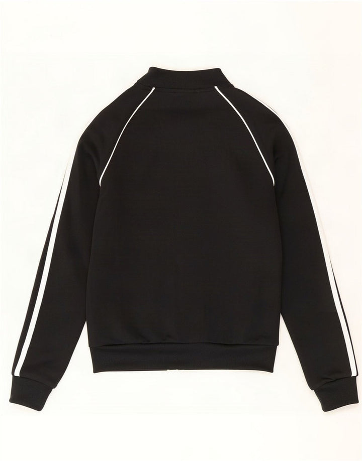 Adidas Womens Tracksuit Top Jacket UK 4 XS Black Polyester