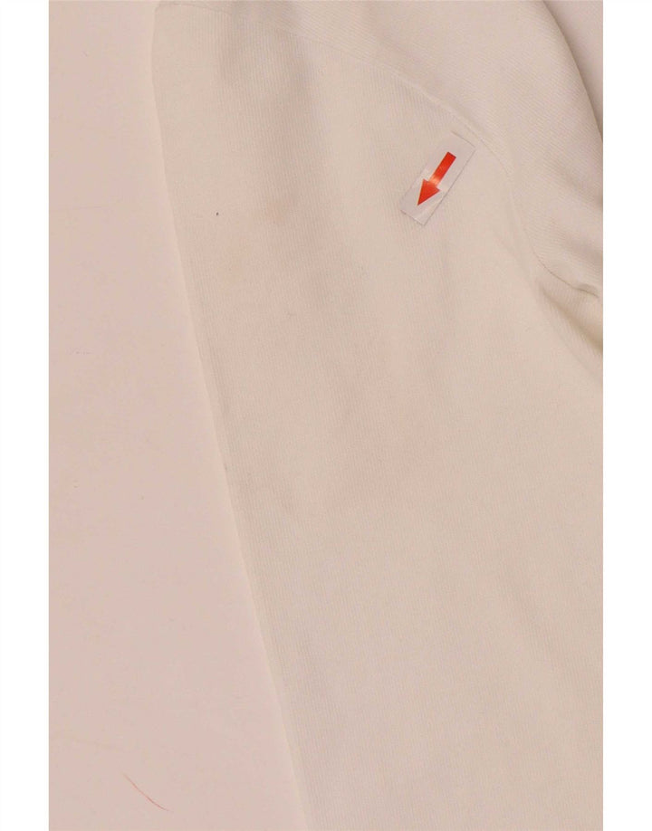 Calvin Klein Jeans Womens Top Long Sleeve UK 10 Small White