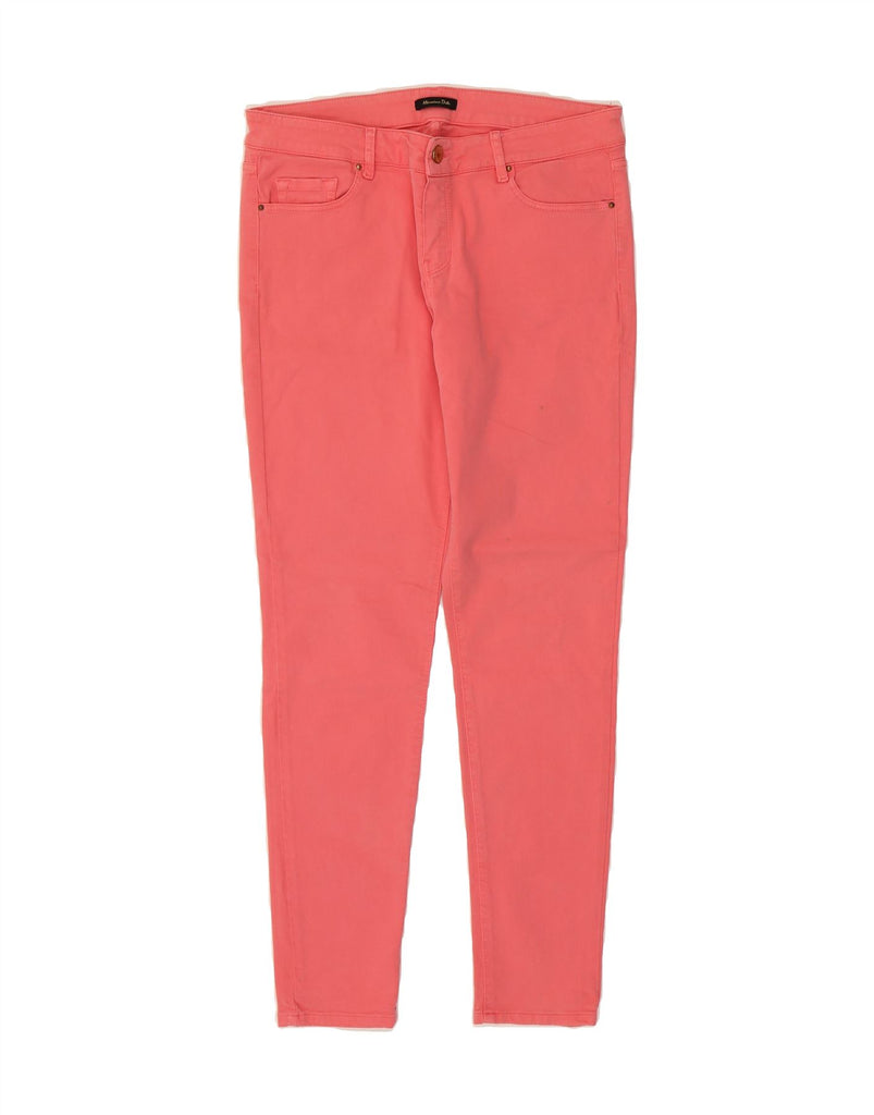 MASSIMO DUTTI Womens Skinny Casual Trousers EU 42 Large W32 L29 Pink Vintage Massimo Dutti and Second-Hand Massimo Dutti from Messina Hembry 
