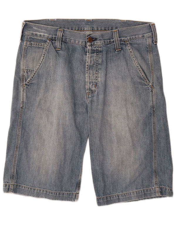 CARHARTT Mens Bermuda Denim Shorts W30 Medium  Blue Cotton
