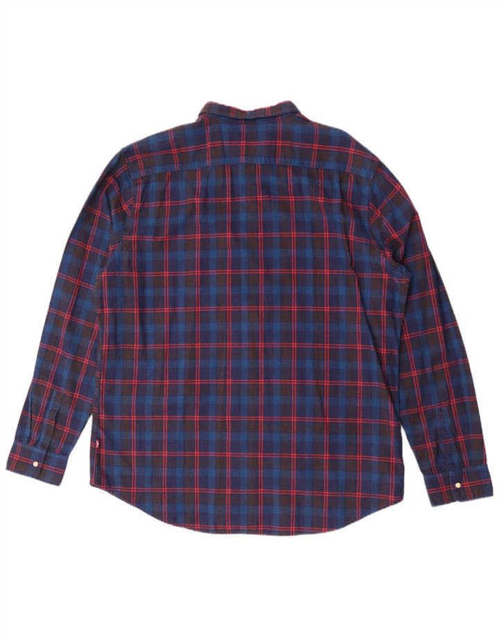Levi's Mens Shirt 2XL Blue Check Cotton