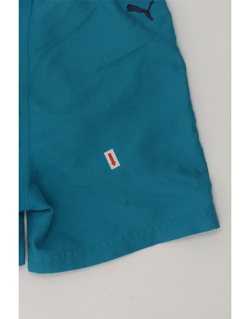 PUMA Boys Graphic Sport Shorts 5-6 Years Turquoise | Vintage Puma | Thrift | Second-Hand Puma | Used Clothing | Messina Hembry 