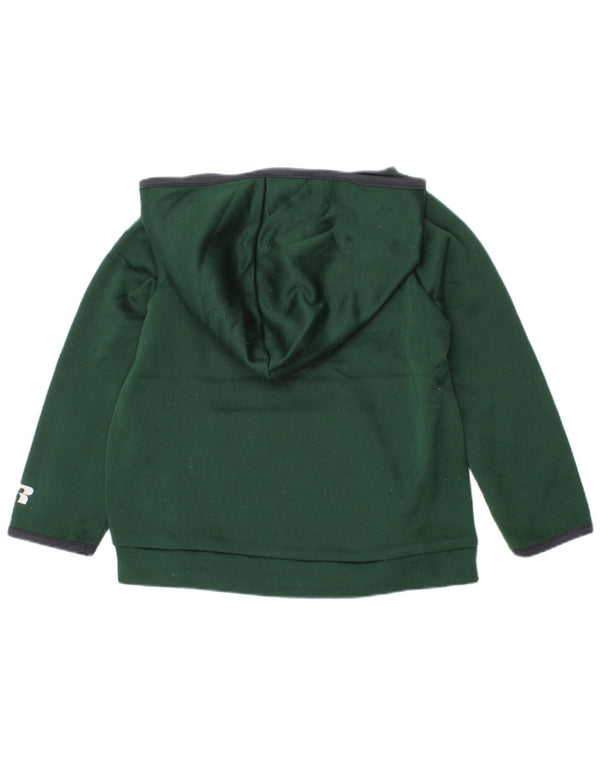 Russell Athletic Boys Graphic Hoodie Jumper 2-3 Years Green Polyester