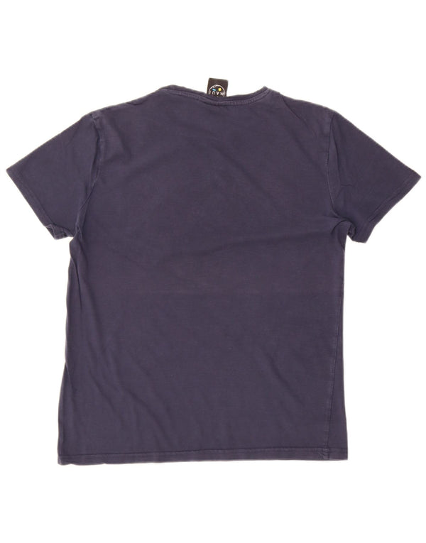 Maui and Sons Mens Graphic T-Shirt Top Medium Navy Blue