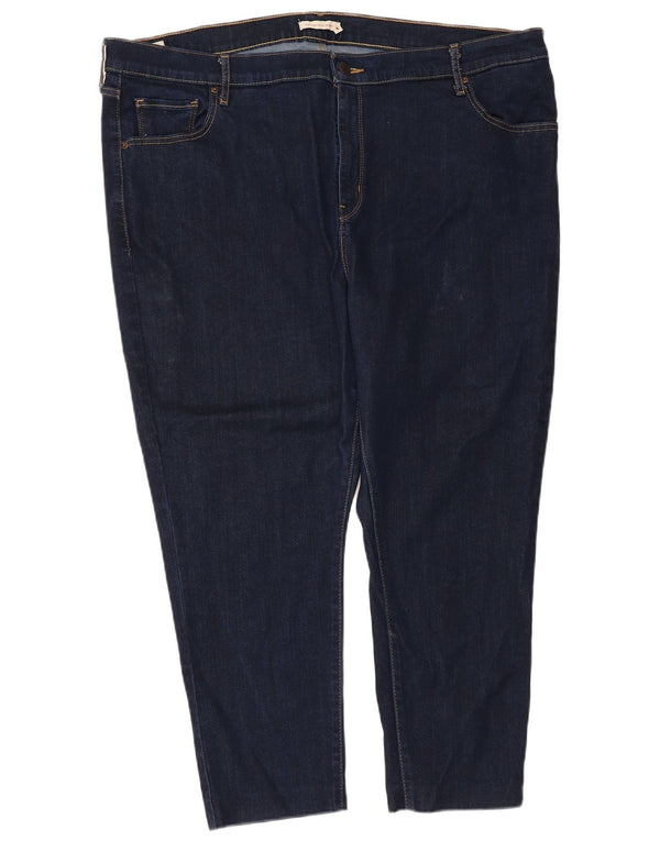 Levi's Womens 721 High Rise Crop Skinny Jeans US 24 4XL W42 L24 Navy Blue