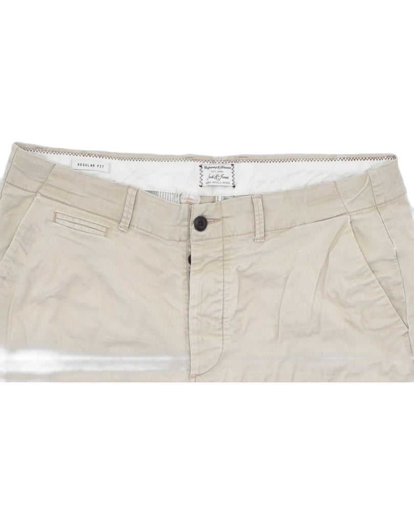 JACK & JONES Mens Chino Shorts XL W40 Grey Cotton | Vintage | Thrift | Second-Hand | Used Clothing | Messina Hembry 