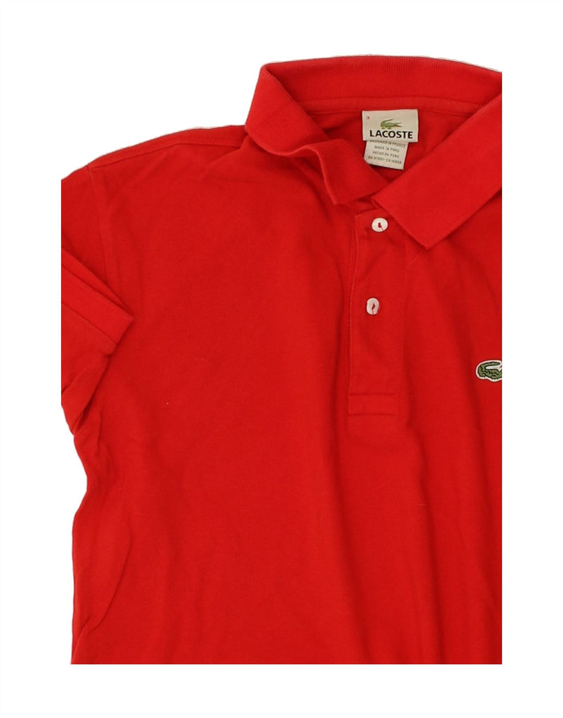 LACOSTE Mens Polo Shirt Size 3 Small Red Cotton | Vintage Lacoste | Thrift | Second-Hand Lacoste | Used Clothing | Messina Hembry 