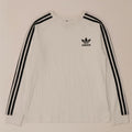 Adidas Boys Top Long Sleeve 12-13 Years White Cotton