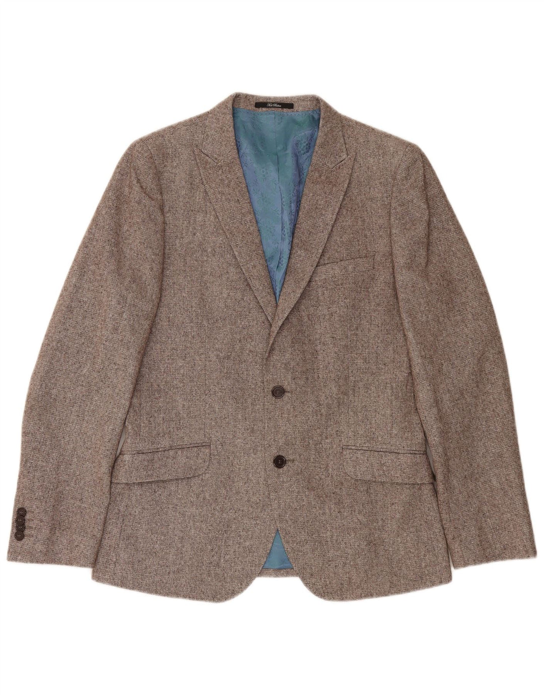 TED BAKER Mens 2 Button Blazer Jacket UK 38 Medium Grey Lurex