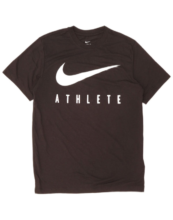 NIKE Mens Dri Fit Graphic T-Shirt Top Small Black Polyester