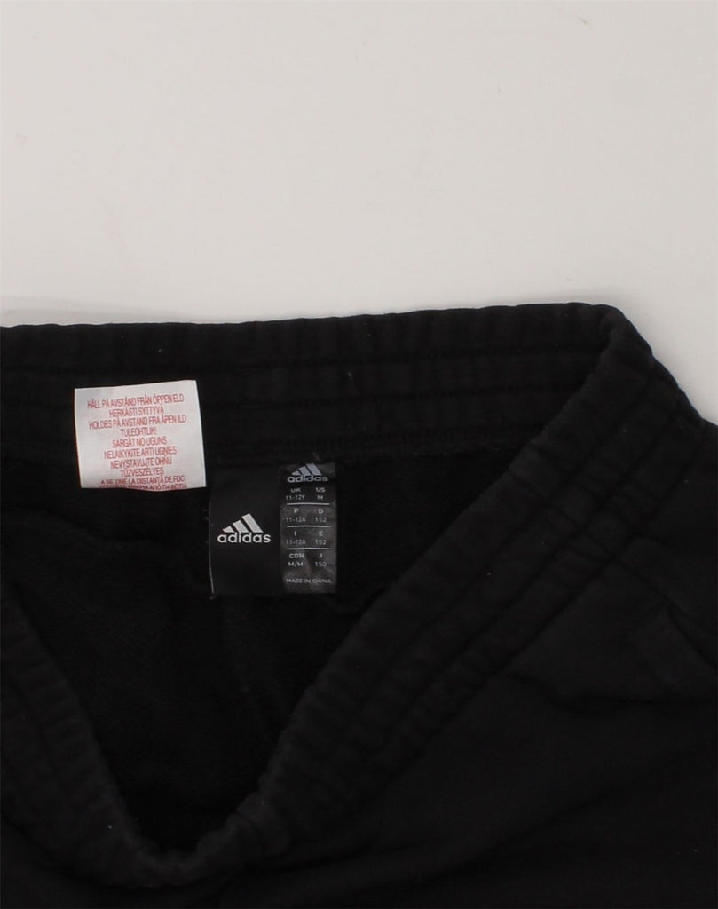 ADIDAS Boys Tracksuit Trousers Joggers 11-12 Years Black Cotton | Vintage Adidas | Thrift | Second-Hand Adidas | Used Clothing | Messina Hembry 