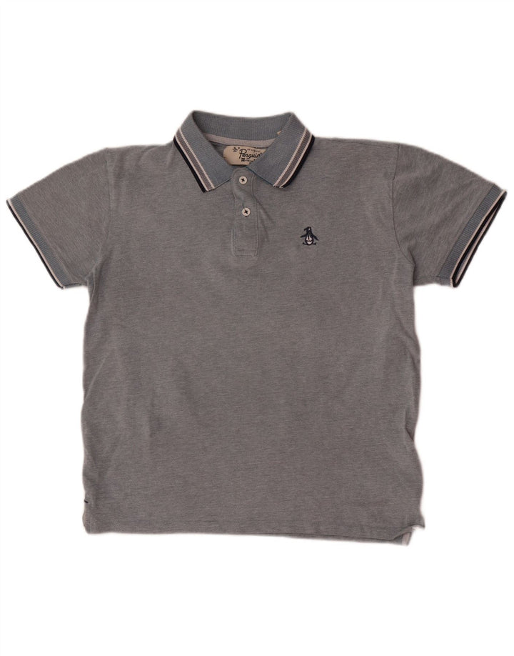 Penguin Mens Regular Fit Polo Shirt Medium Grey Cotton