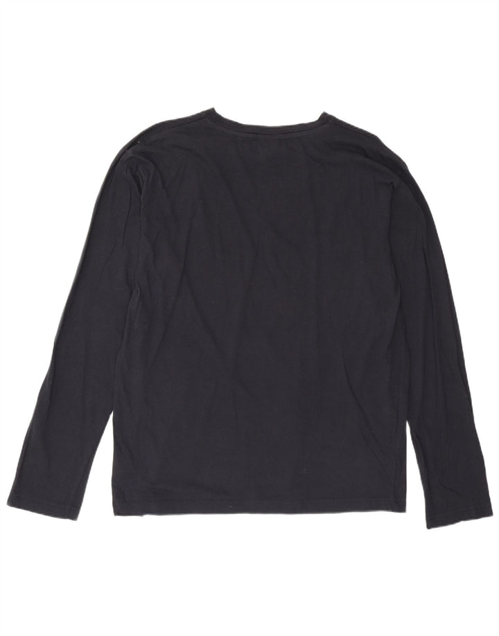 Lotto Mens Top Long Sleeve Large Navy Blue Cotton