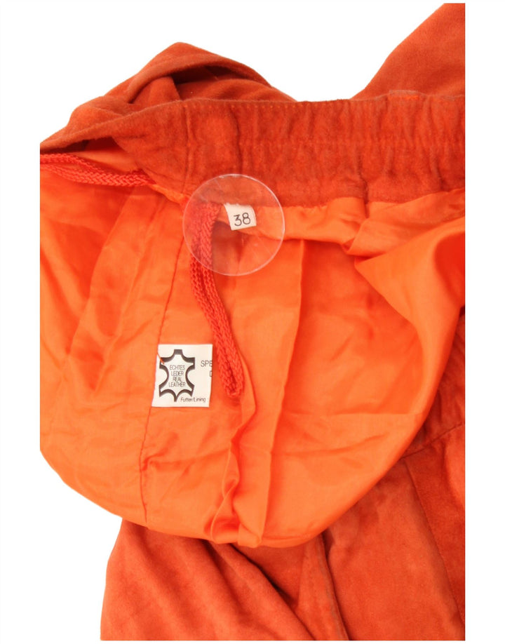 Vintage Womens High Waist Casual Shorts EU 38 Medium W26  Orange Leather