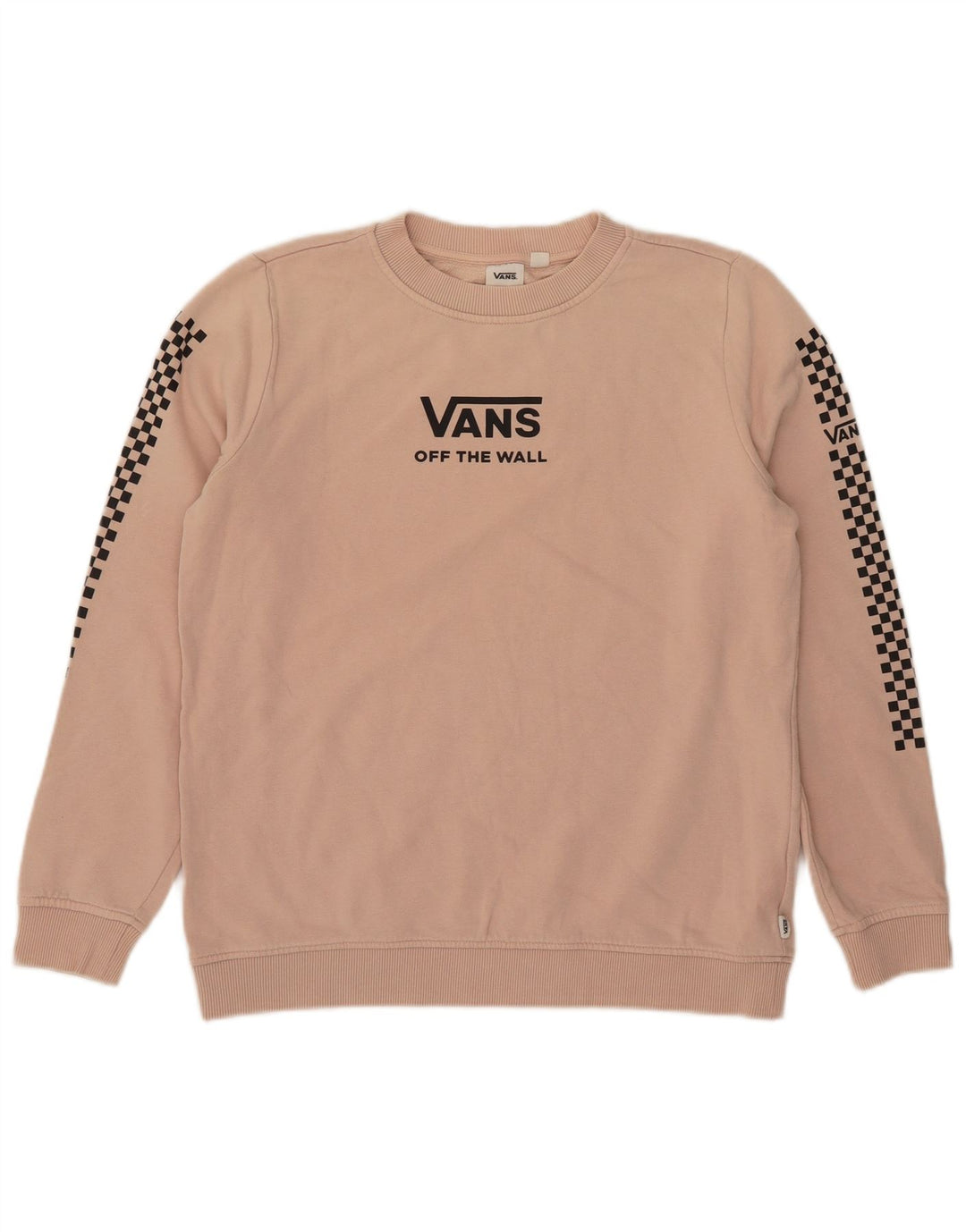 Vans Womens Graphic Oversized Sweatshirt Jumper UK 10 Small Pink