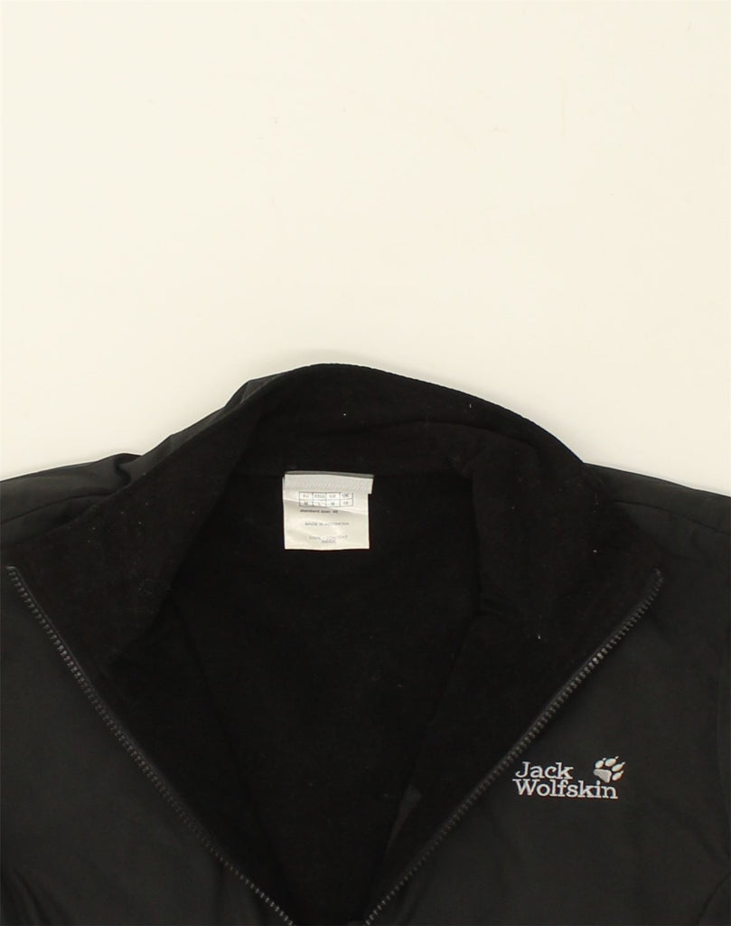 JACK WOLFSKIN Womens Windbreaker Jacket UK 12 Medium  Black Polyester | Vintage Jack Wolfskin | Thrift | Second-Hand Jack Wolfskin | Used Clothing | Messina Hembry 