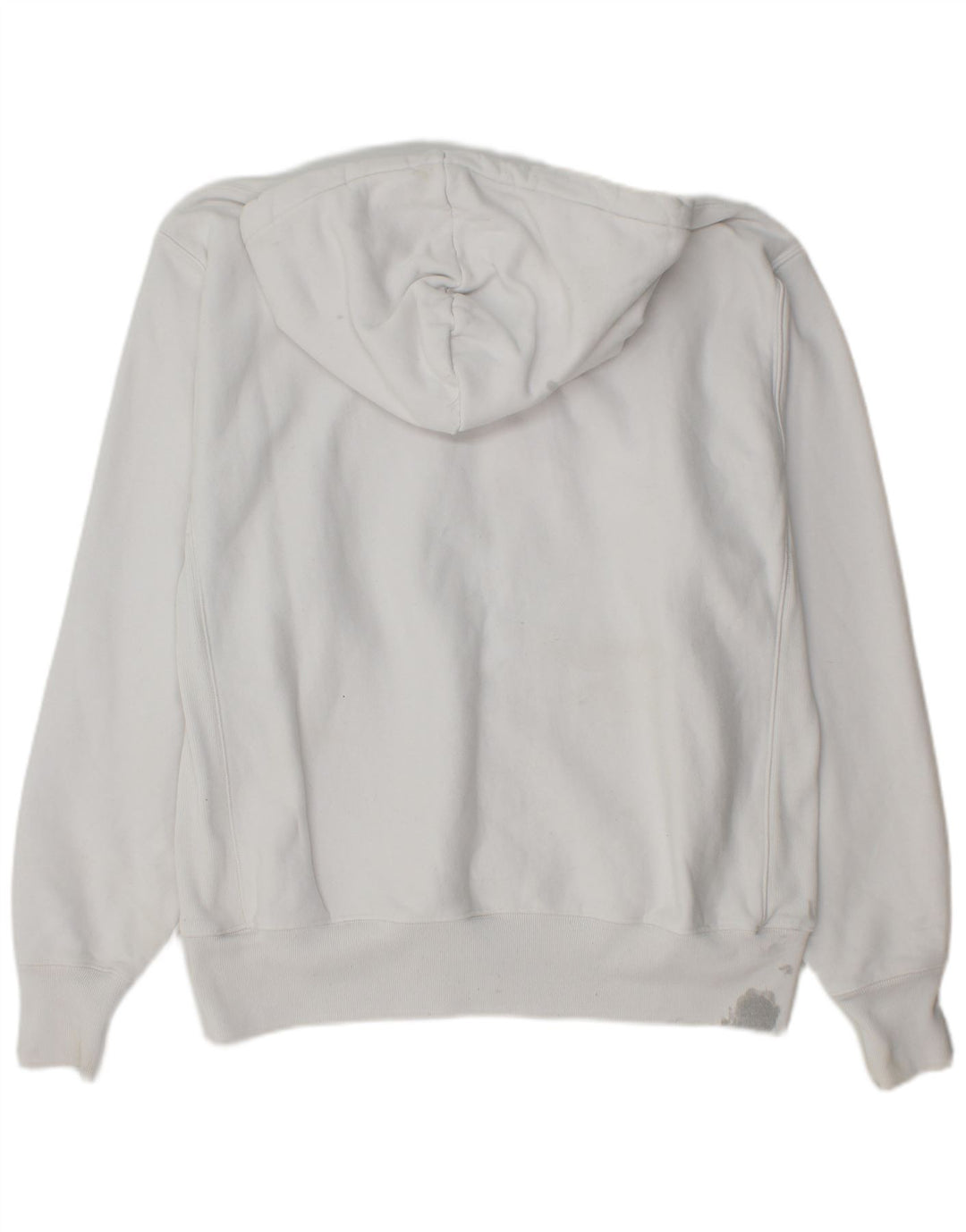 Champion Mens Hoodie Jumper Large White Cotton