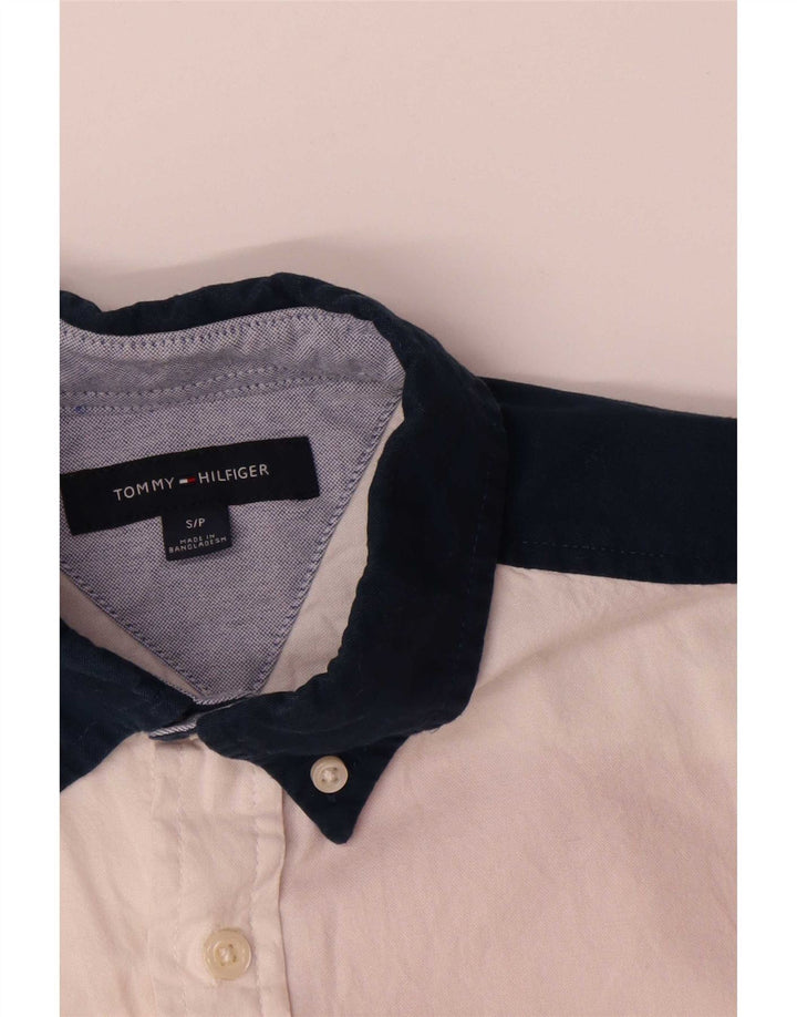 Tommy Hilfiger Mens Short Sleeve Shirt Small Multicoloured Colourblock