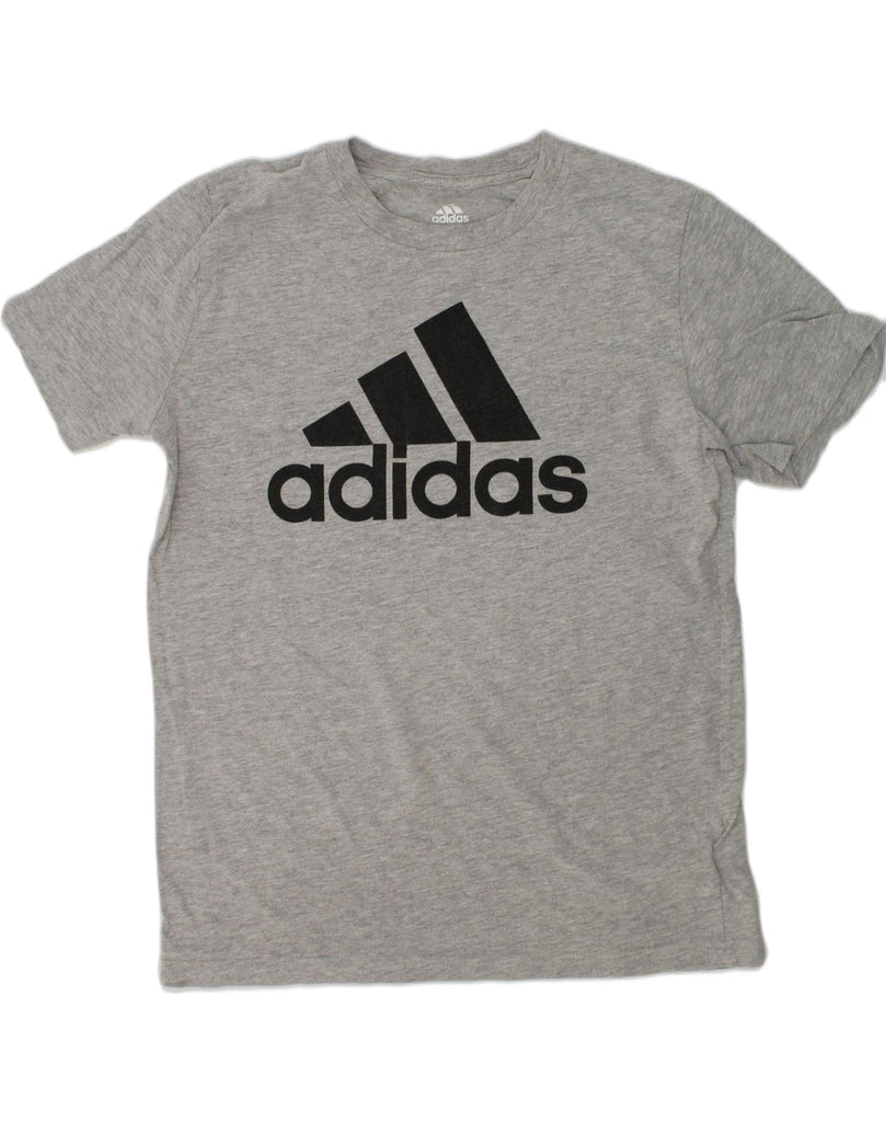 ADIDAS Boys Graphic T-Shirt Top 10-11 Years Medium Grey | Vintage Adidas | Thrift | Second-Hand Adidas | Used Clothing | Messina Hembry 