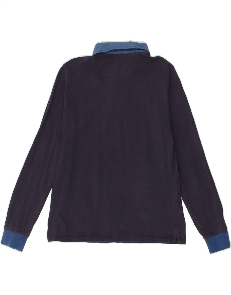 NORTH SAILS Mens Long Sleeve Polo Shirt XS Purple Colourblock Cotton Vintage North Sails and Second-Hand North Sails from Messina Hembry 
