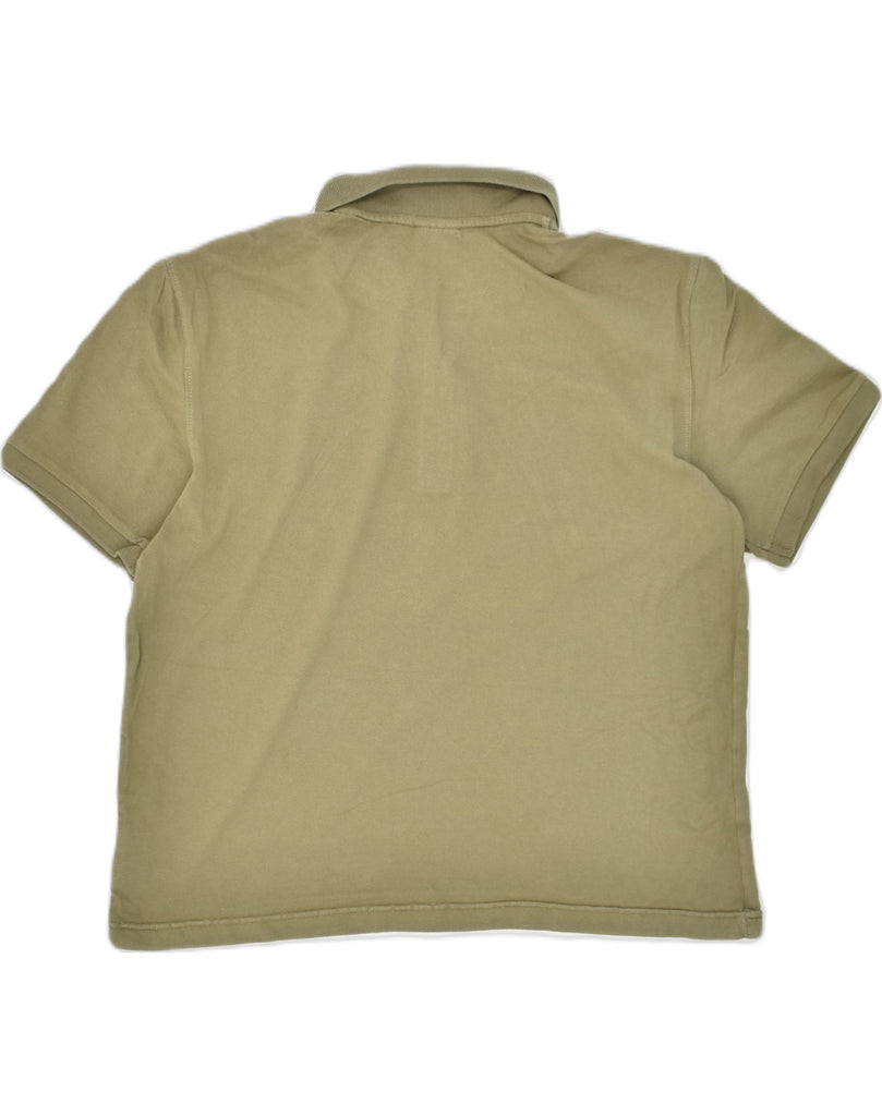 NAPAPIJRI Mens Custom Fit Polo Shirt Medium Khaki Cotton | Vintage Napapijri | Thrift | Second-Hand Napapijri | Used Clothing | Messina Hembry 