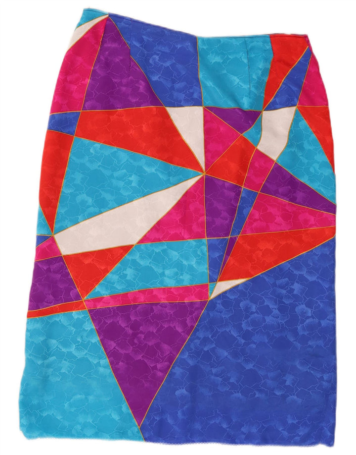 Vintage Womens Straight Skirt W30 Medium Multicoloured Geometric