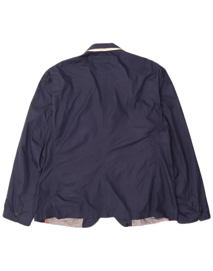 Gant Mens 2 Button Blazer Jacket UK 46 3XL Navy Blue Polyester
