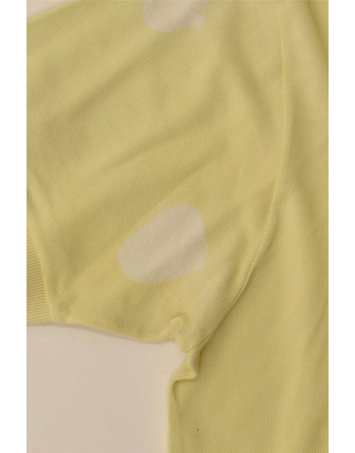 Lacoste Mens Polo Shirt Size 4 Medium Yellow Cotton