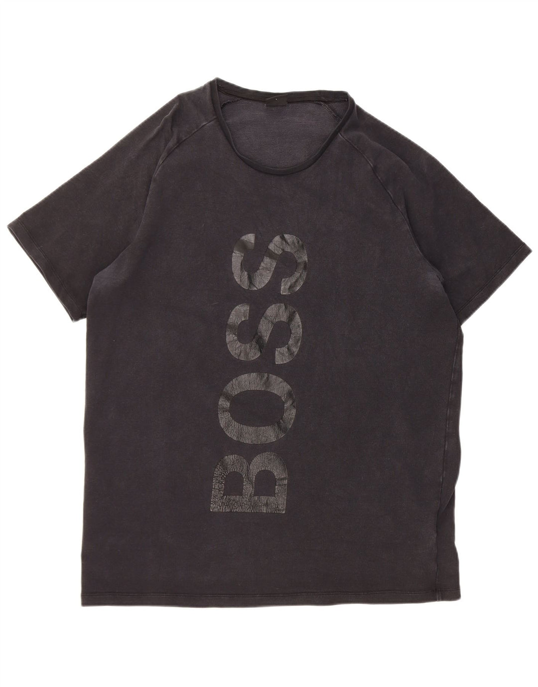 Hugo Boss Mens Graphic T-Shirt Top Large Black Lyocell