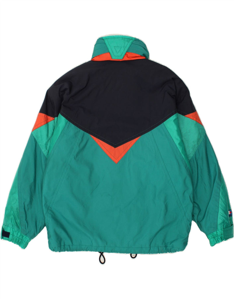COLMAR Mens Hooded Ski Jacket Large Green Colourblock | Vintage Colmar | Thrift | Second-Hand Colmar | Used Clothing | Messina Hembry 