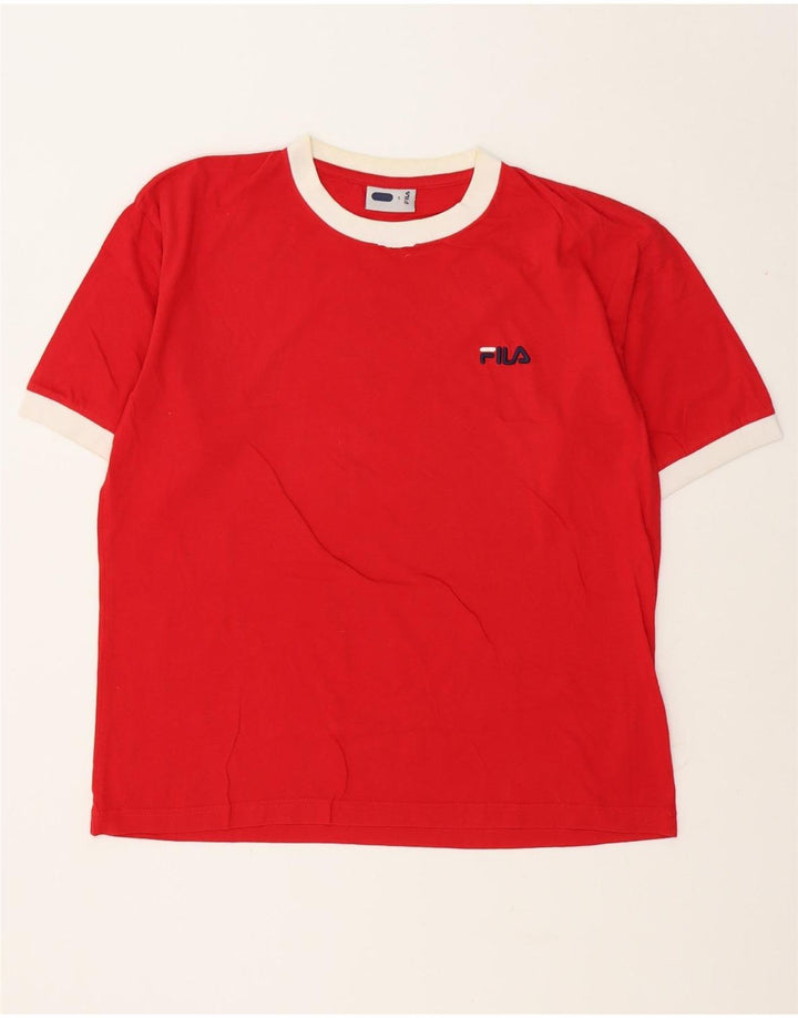 Fila Mens T-Shirt Top Small Red