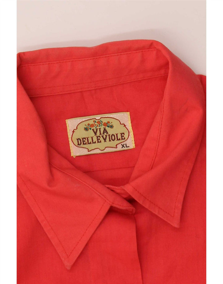 Vintage Womens Shirt UK 18 XL Red