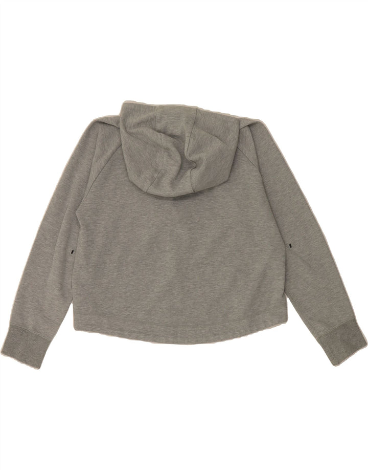NIKE Womens Zip Hoodie Sweater UK 14 Medium Grey Cotton Vintage Nike and Second-Hand Nike from Messina Hembry 