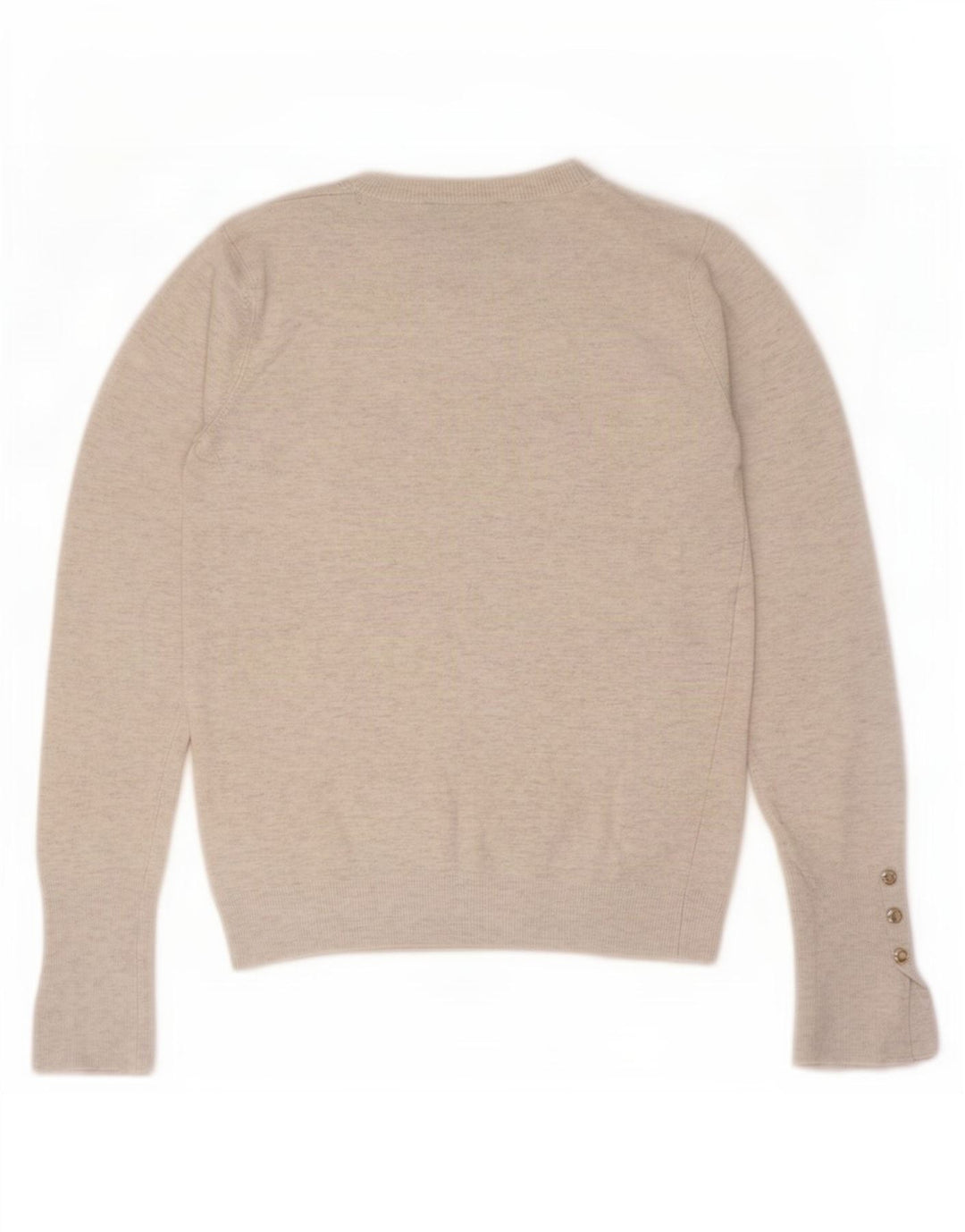 Zara Womens Crew Neck Jumper Sweater UK 12 Medium Grey Flecked Viscose