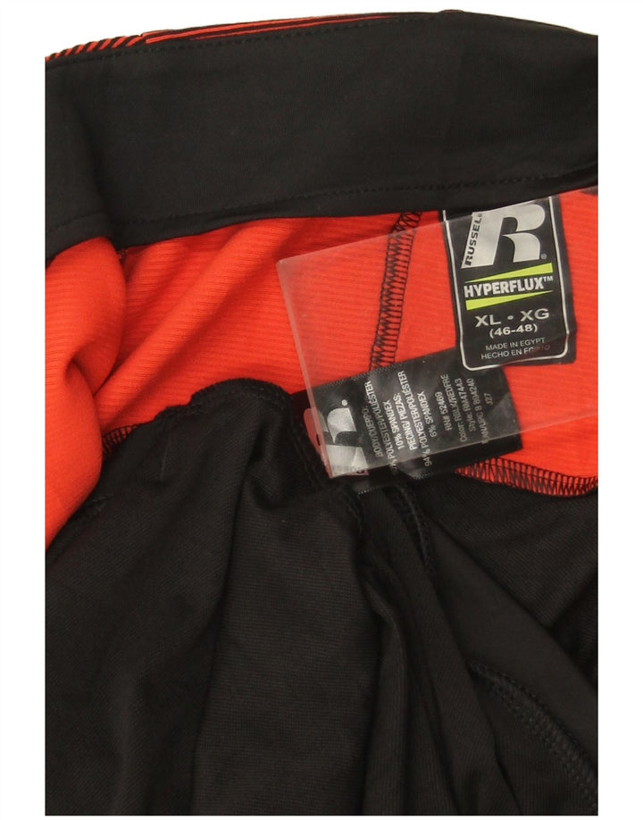 RUSSELL ATHLETIC Mens Tracksuit Top Jacket UK 46/48 XL Black Colourblock