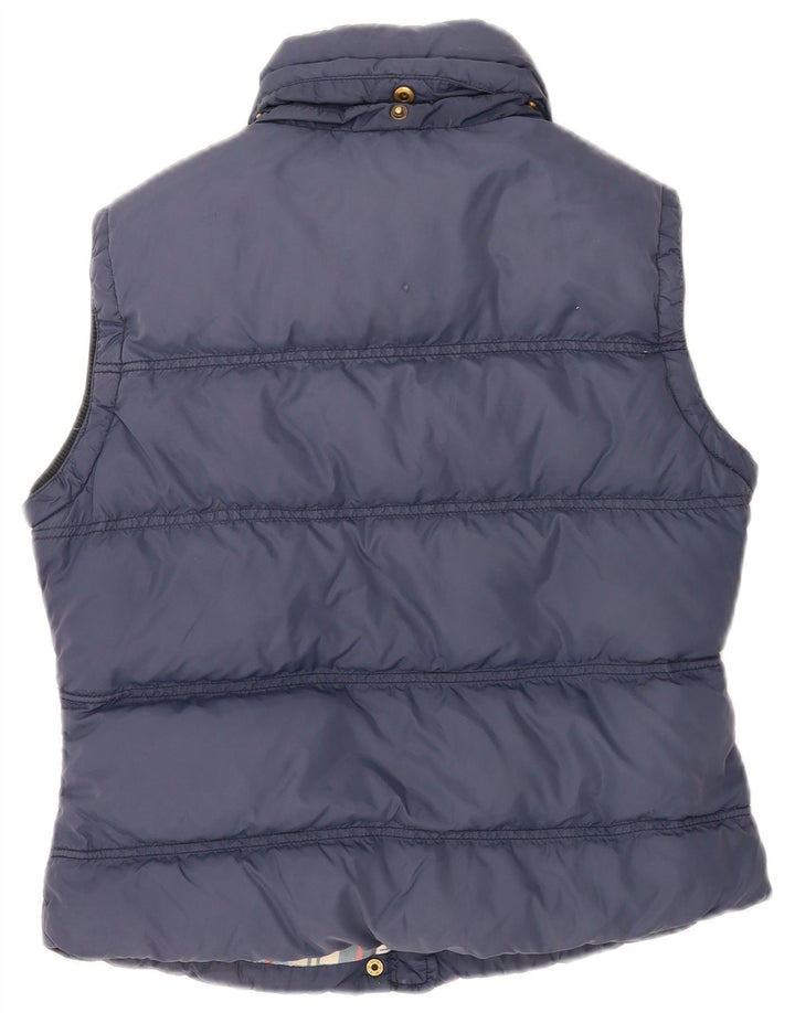 Jack Wills Womens Padded Gilet UK 12 Medium Navy Blue