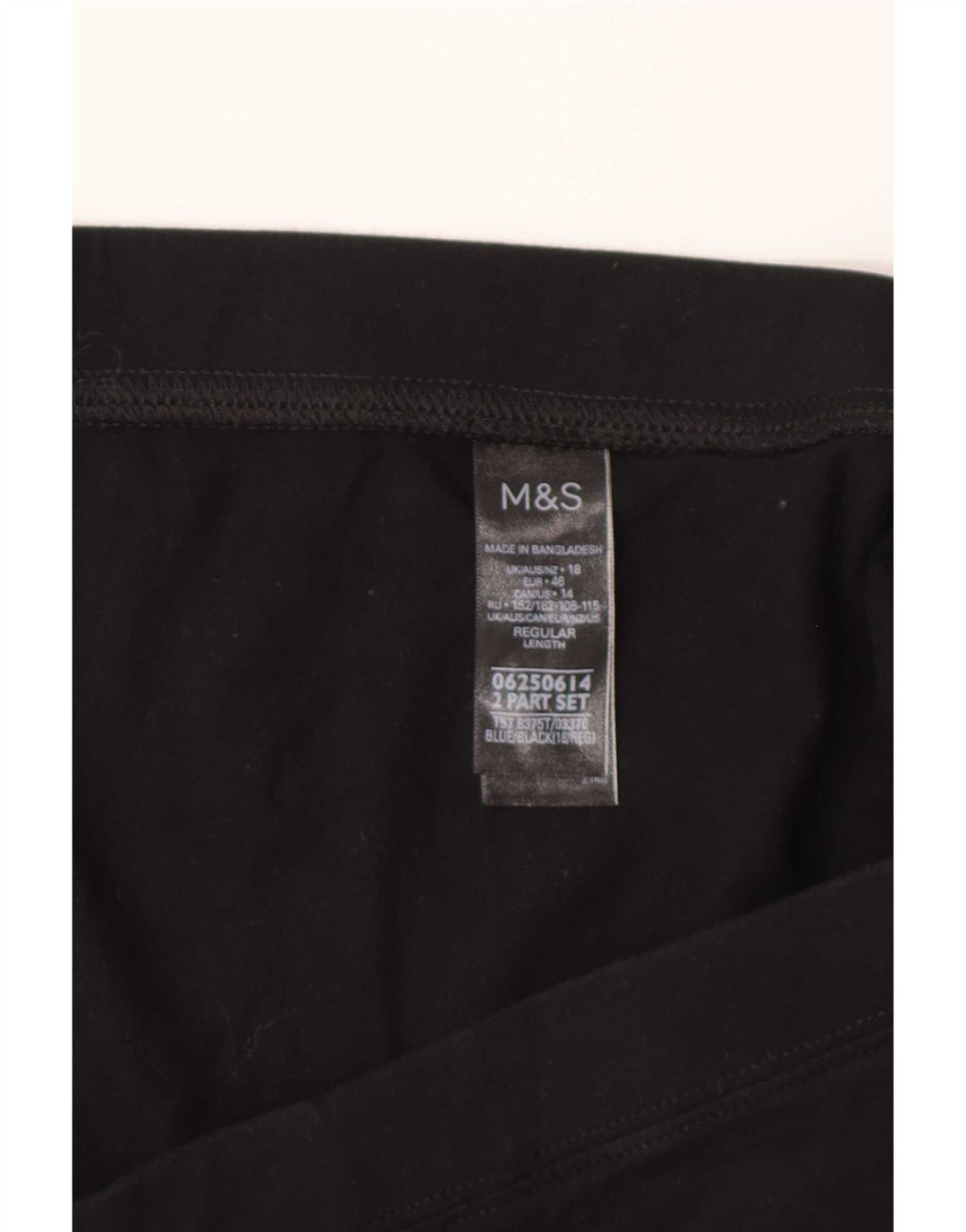 Marks & Spencer Womens Leggings UK 18 XL Black Cotton