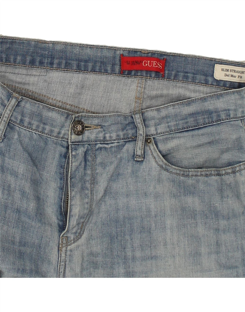 GUESS Mens Del Mar Slim Straight Jeans W38 L31 Blue Vintage Guess and Second-Hand Guess from Messina Hembry 