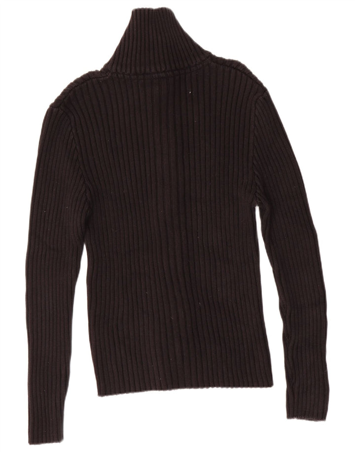 Sasch Womens Cardigan Sweater UK 16 Large Black Cotton