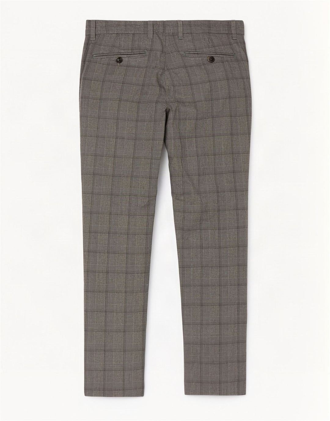 Ted Baker Mens Slim Casual Trousers W32 L31 Grey Check Polyester