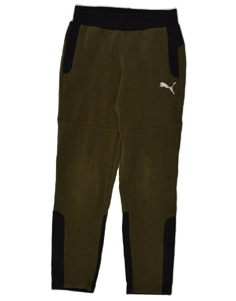 PUMA Boys Tracksuit Trousers 11-12 Years Khaki | Vintage Puma | Thrift | Second-Hand Puma | Used Clothing | Messina Hembry 