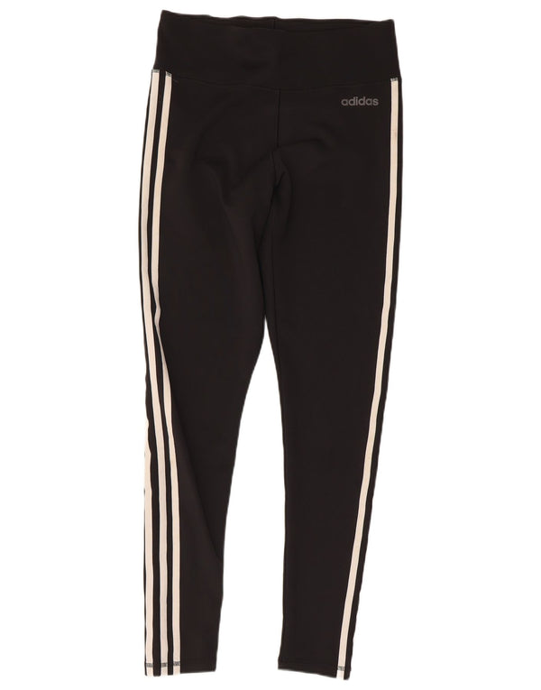 ADIDAS Womens Climalite Leggings UK 12/14 Medium  Black Polyester