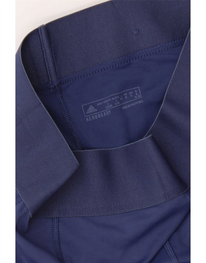 Adidas Womens Leggings UK 8/10 Small Navy Blue