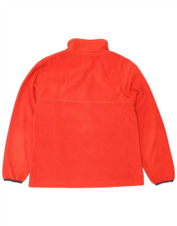 Asics Womens Zip Neck Fleece Jumper Medium Red Polyester