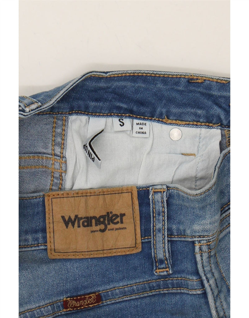 WRANGLER Womens High Waist Denim Shorts Small W26 Blue Cotton Vintage Wrangler and Second-Hand Wrangler from Messina Hembry 