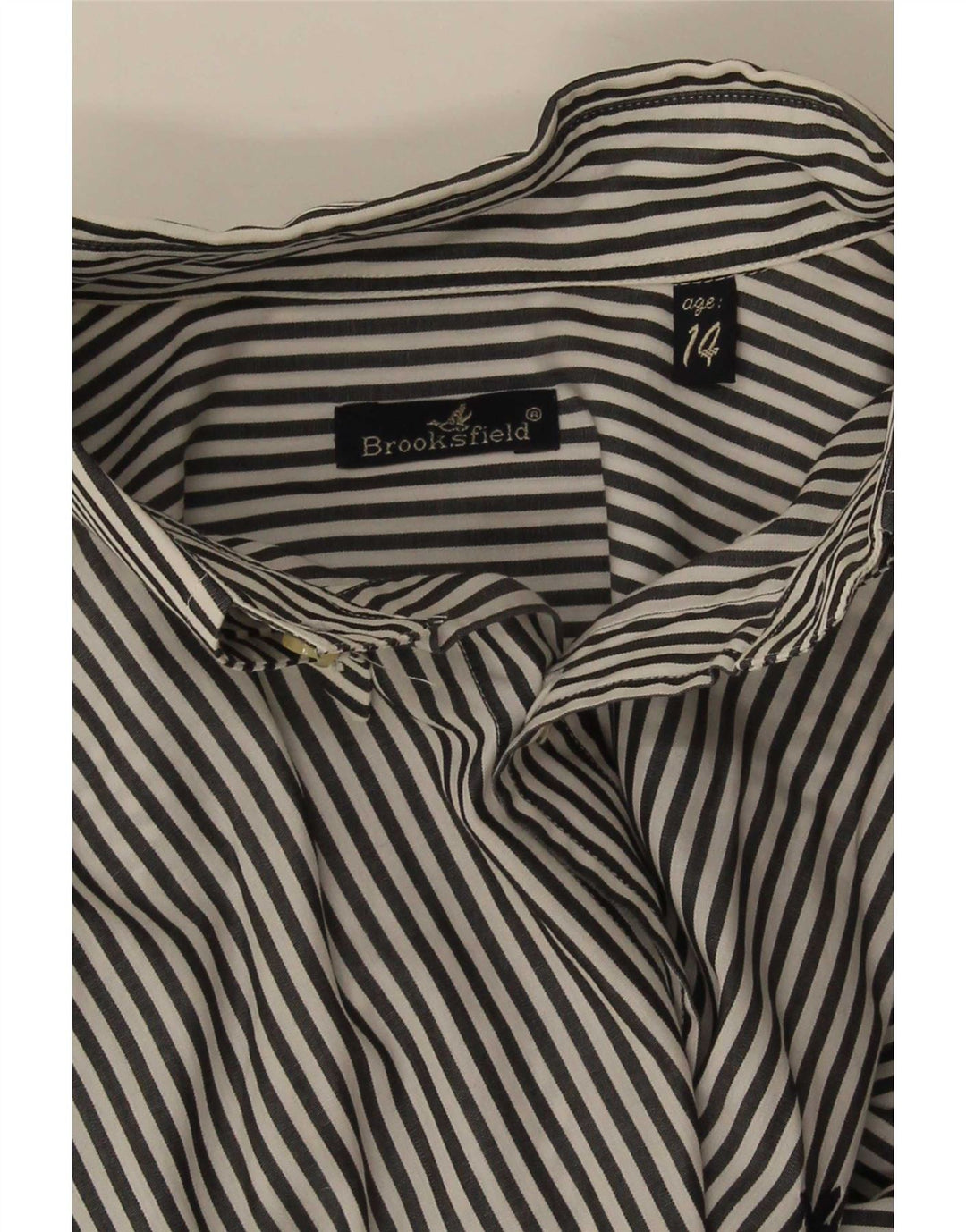 Brooksfield Boys Shirt 13-14 Years Black Pinstripe