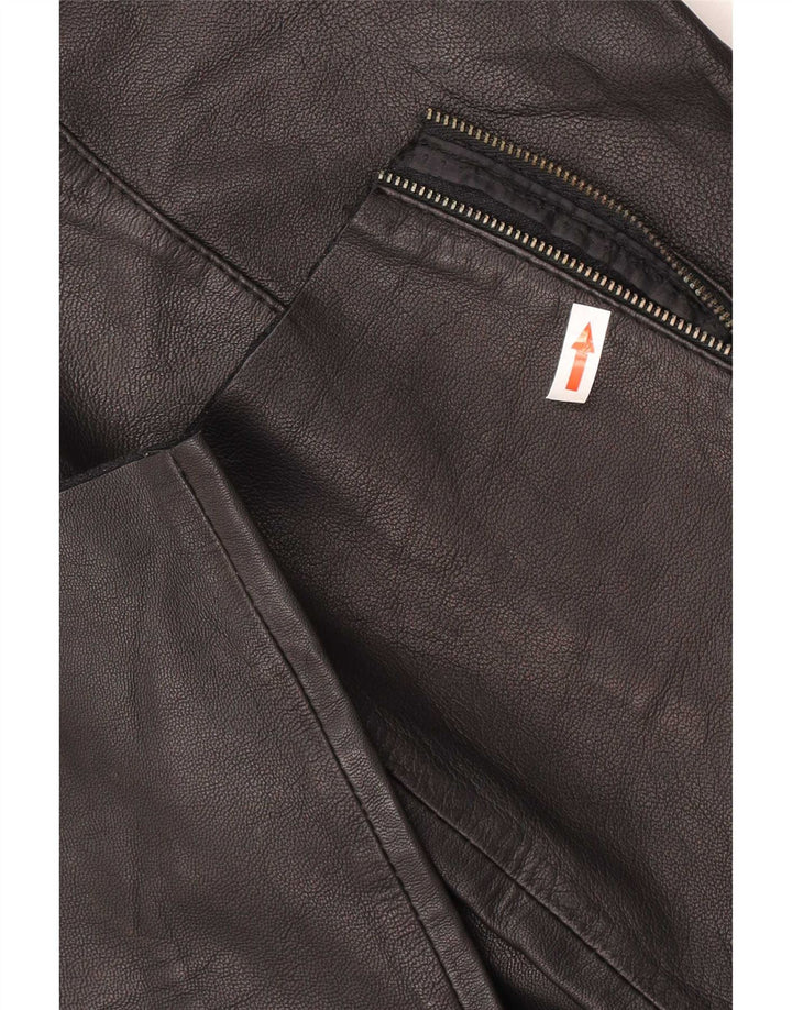 Selected Womens Capri Faux Leather Trousers EU 38 Medium W29 L22 Black